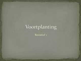voortplanting