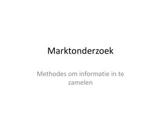 marktonderzoek