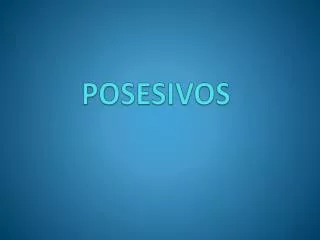 posesivos