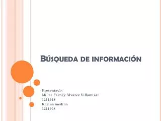 b squeda de informaci n
