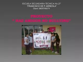 ESCUELA SECUNDARIA TECNICA No.27 “FRANCISCO DE P. ARREOLA” Clave: 28DST0027V