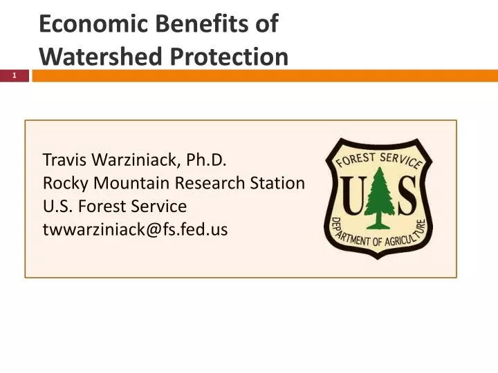 economic benefits of watershed protection