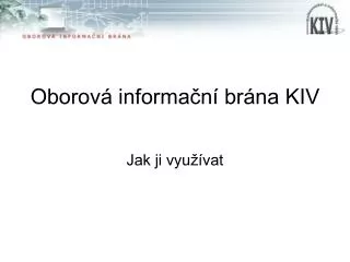 oborov informa n br na kiv
