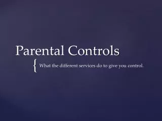 parental controls