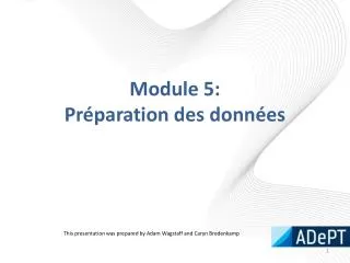 module 5 pr paration des donn es