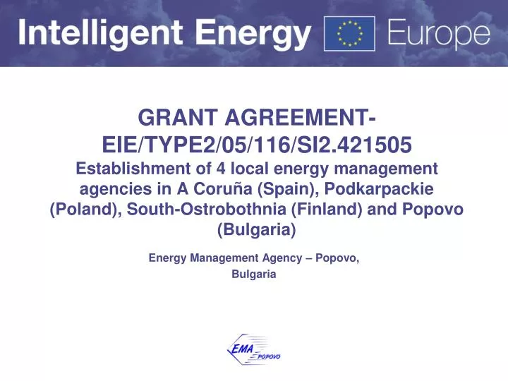 energy management agency popovo bulgaria