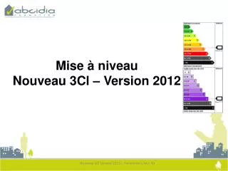 mise niveau nouveau 3cl version 2012