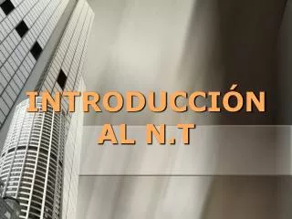 introducci n al n t