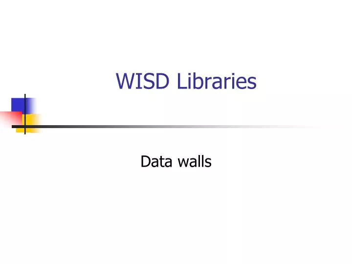 wisd libraries