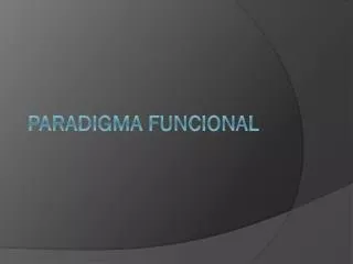 paradigma funcional