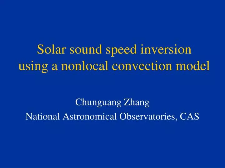 solar sound speed inversion using a nonlocal convection model