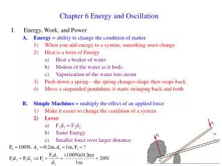 Chapter 6 Energy and Oscillation
