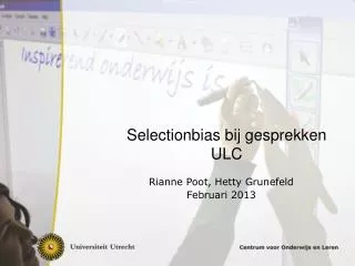 selectionbias bij gesprekken ulc