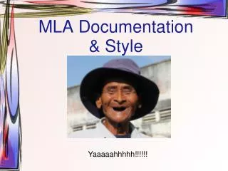 MLA Documentation &amp; Style