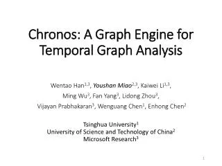 Chronos: A Graph Engine for Temporal Graph Analysis