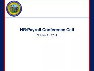 HR/Payroll Conference Call