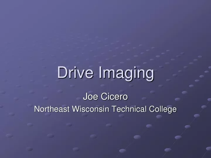 drive imaging