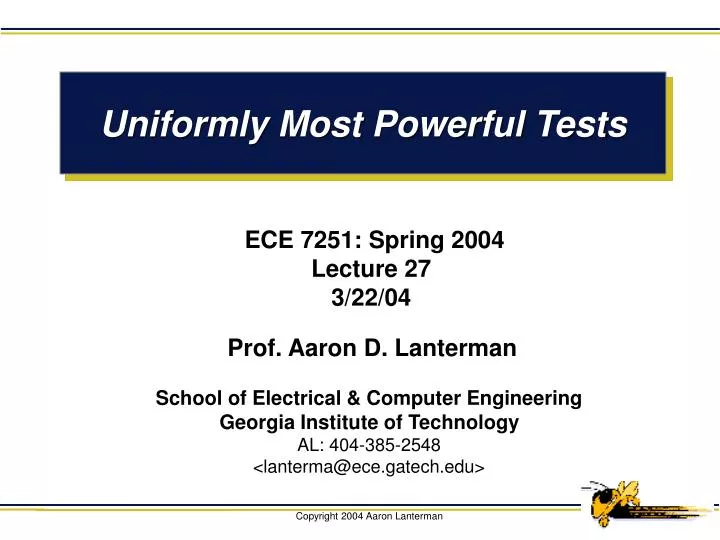 uniformly most powerful tests
