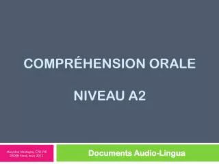 compr hension orale niveau a2