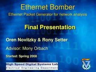 Ethernet Bomber Ethernet Packet Generator for network analysis