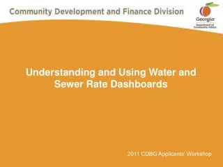 Understanding and Using Water and Sewer Rate Dashboards