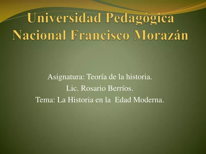 unive rsidad pedag gica nacional francisco moraz n