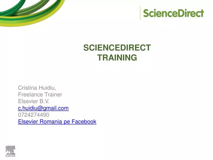sciencedirect training