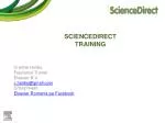 SCIENCEDIRECT TRAINING - slide 1