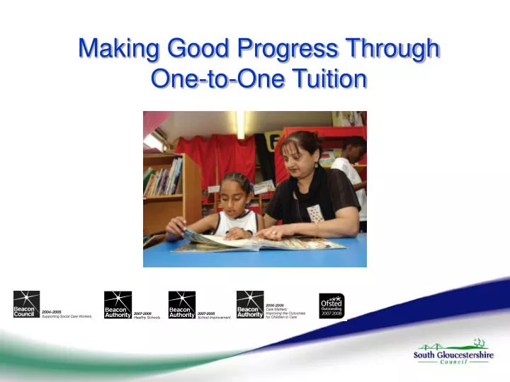 making good progress through one to one tuition