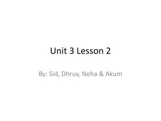 Unit 3 Lesson 2