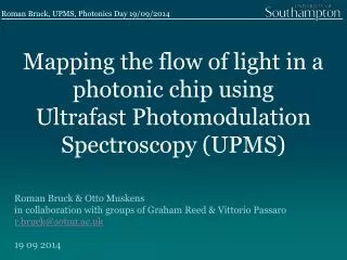 Mapping the flow of light in a photonic chip using Ultrafast Photomodulation Spectroscopy (UPMS)