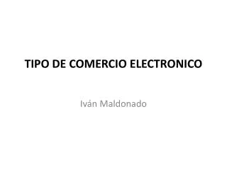 tipo de comercio electronico