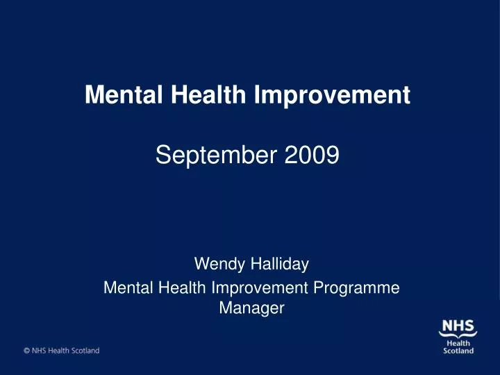 mental health improvement september 2009