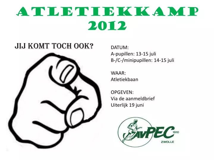 atletiekkamp 2012