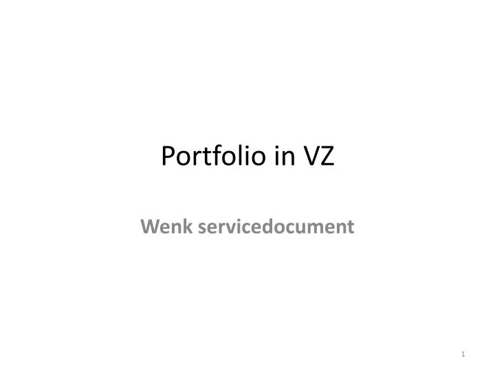 portfolio in vz