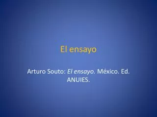el ensayo