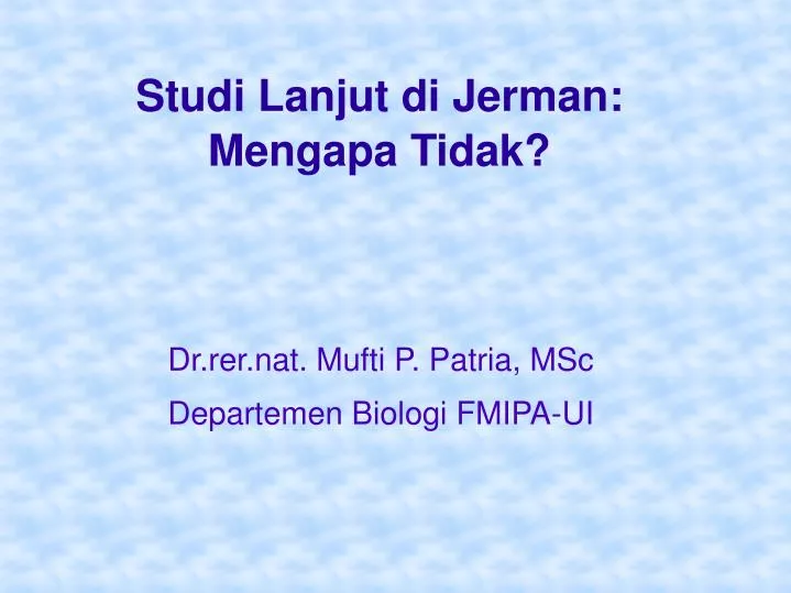 studi lanjut di jerman mengapa tidak