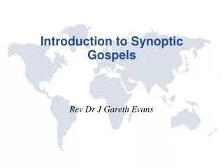 Introduction to Synoptic Gospels