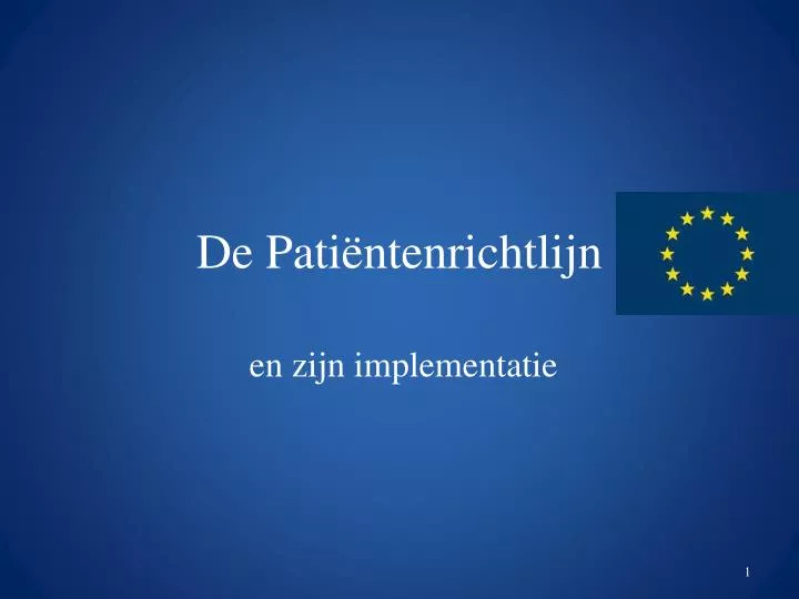 de pati ntenrichtlijn