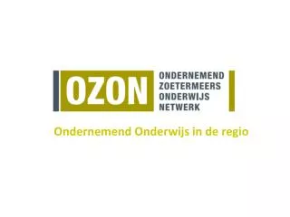 ondernemend onderwijs in de regio
