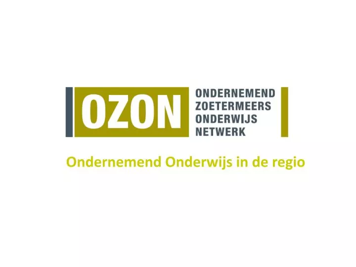 ondernemend onderwijs in de regio