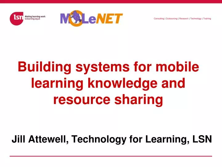 building systems for mobile learning knowledge and resource sharing