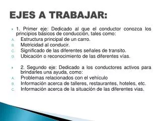 ejes a trabajar