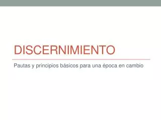 discernimiento