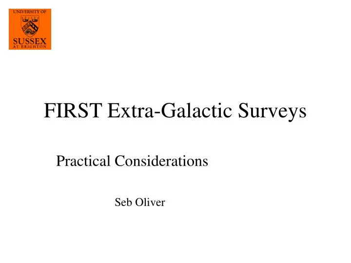 first extra galactic surveys
