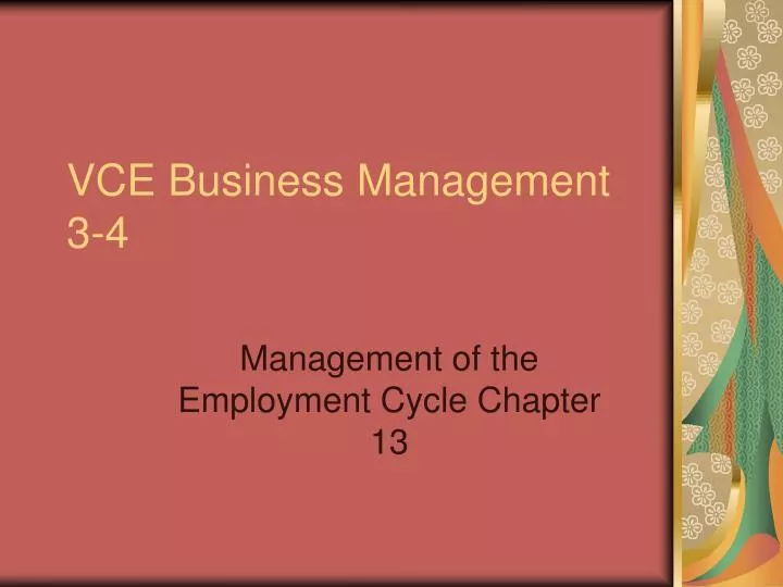 vce business management 3 4