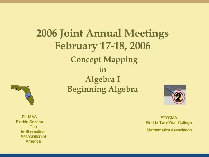 2006 joint annual meetings february 17 18 2006 concept mapping in algebra i beginning algebra