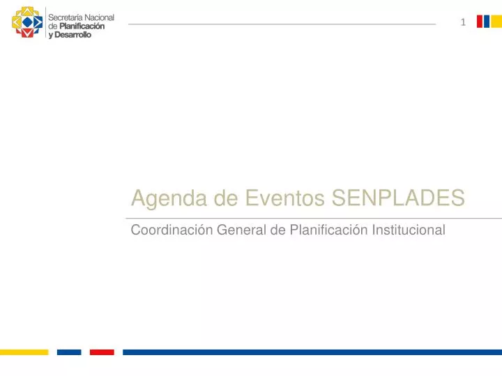 agenda de eventos senplades