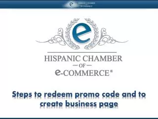 Steps to redeem promo code and to create business page