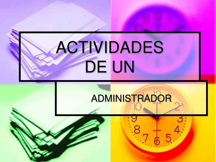 actividades de un